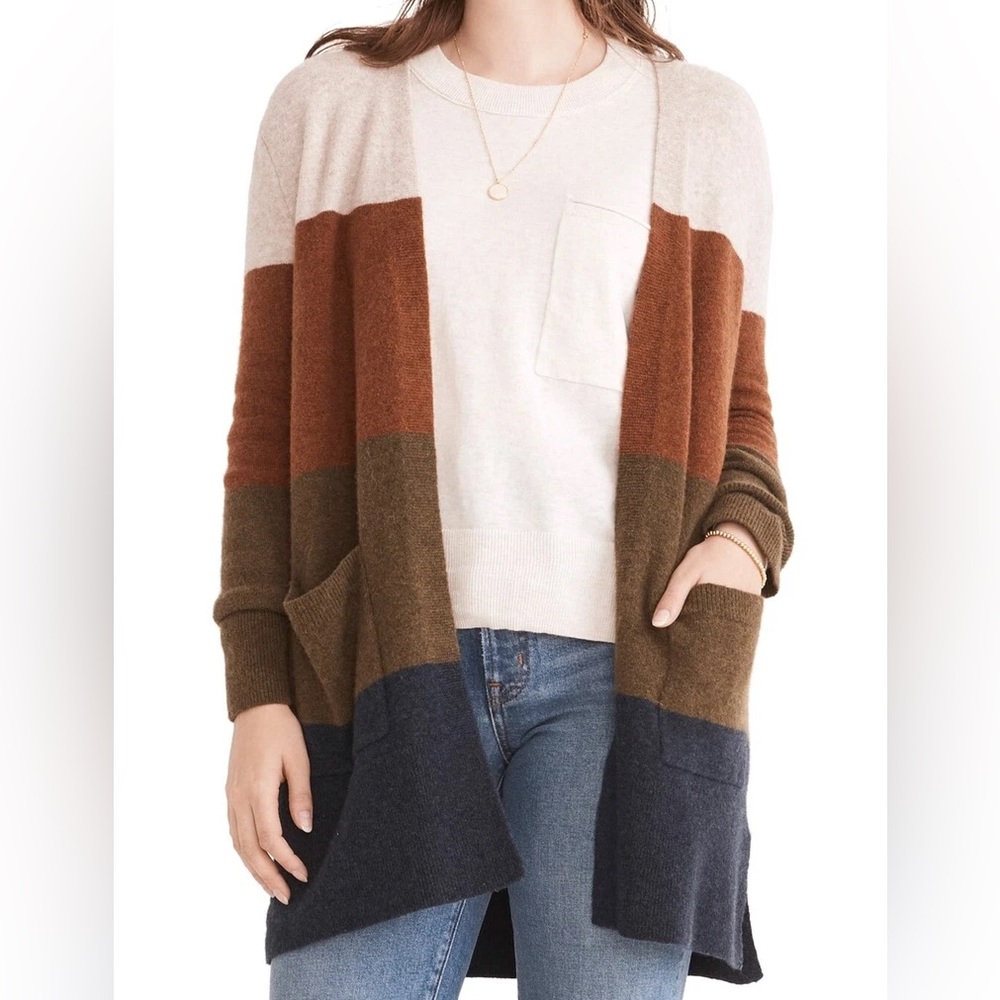 Like New! Kent Striped Cardigan Sweater in Coziest Yarn